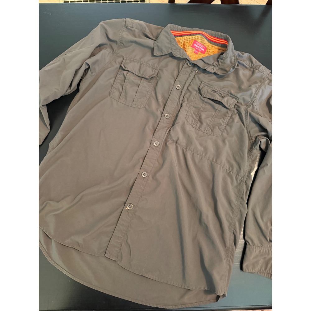 Craghoppers Bear Grylls Mens XXL Hiking Shirt Long Sleeve Gray Outdoor Trekking